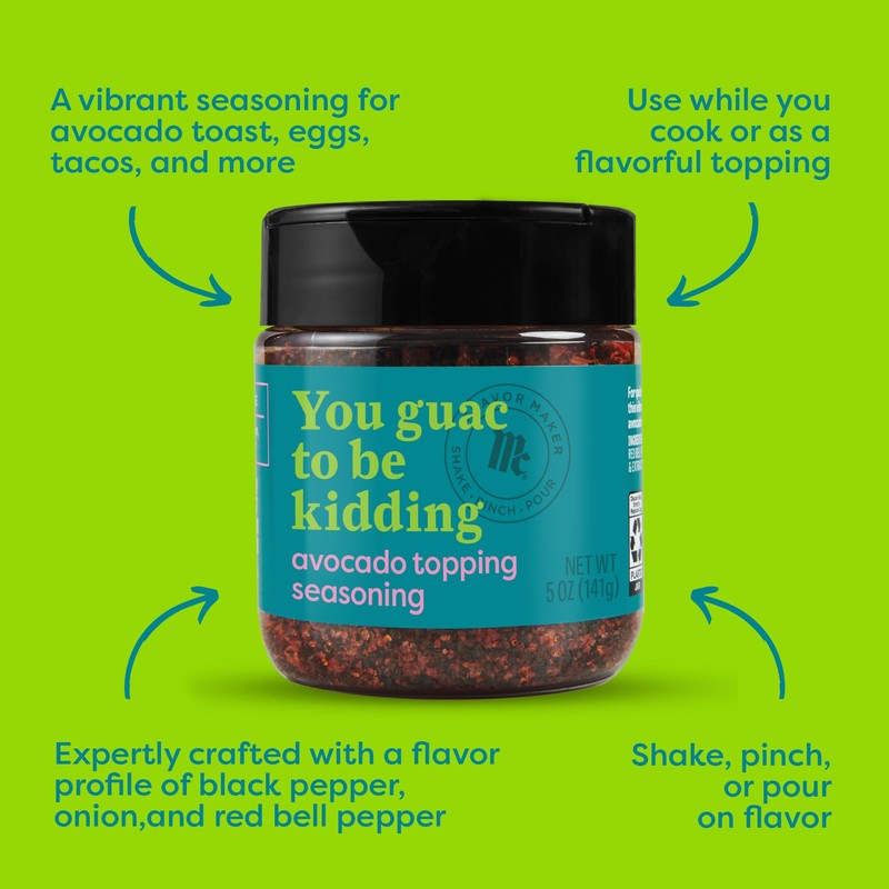 McCormick Avocado Topping Seasoning, Flavor Maker, 5 oz