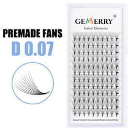 GEMERRY 12D Eyelash Extension Volume Eyelashes Ready Fan Eyelashes 0.07 C Curl 13 mm 12D Lash Extensions Tufted Eyelashes (12D-0.07-D-13 mm)