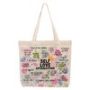 Self Love Daily Affirmations for Women, Inspirational Canvas Tote Bag