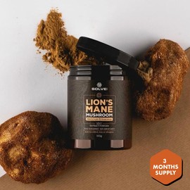 SOLVE Labs® ● Premium Lion's Mane Extract Powder ● 100% Fruiting Bodies ● 45% Beta-D-Glucans ● 10:1 Extract ● Zero Fillers & Additives ● 100g ● 1Serving = 15grams Mushrooms