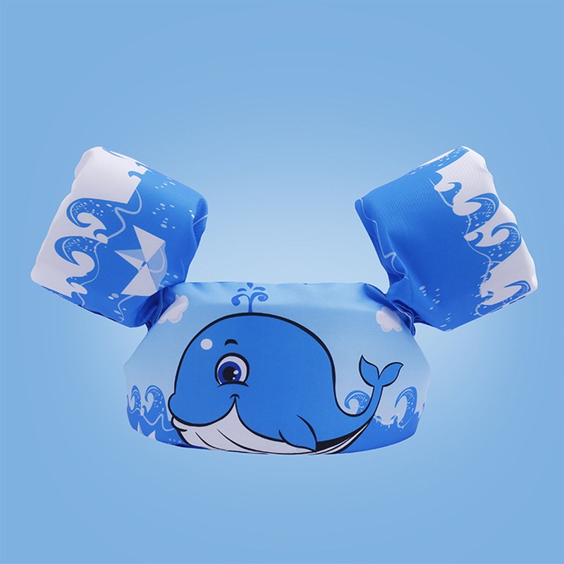 Kids Swim Vest Inflation Free Cartoon Pattern Foldable EPE Swim