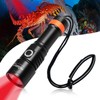 ORCATORCH D530 Red LED Dive Light Scuba Flashlight, 210 Lumens,