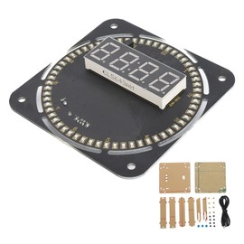 Digital Clock DIY Kit 4 Digit Automatic Timing Brightness Adjustable Temperature Display DIY Clock Making Kit DC 5V
