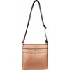 B BRENTANO Vegan Medium Crossbody Handbag Purse (Rose Gold -