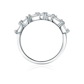 Trilani Women's Ring 925 Sterling Silver with Zirconia with Brilliant Cut Silver Ring Engagement Ring Proposal Ring, Cubic Zirconia