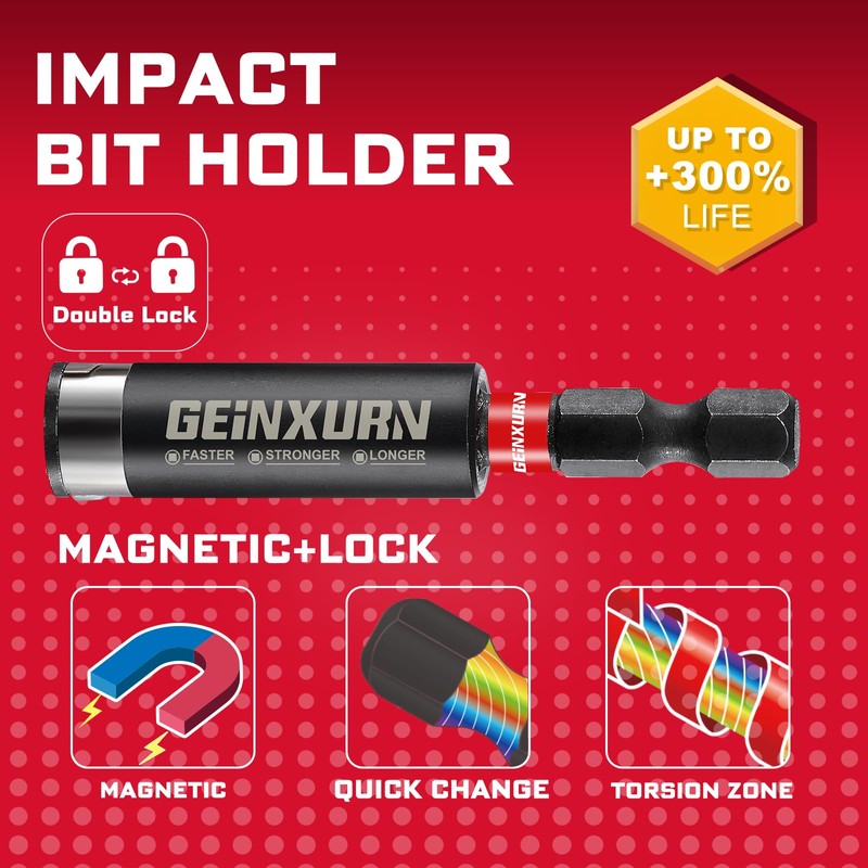 Geinxurn Impact Torx Screwdriver Bits Set, 30 Pieces 2”Magnetic S2