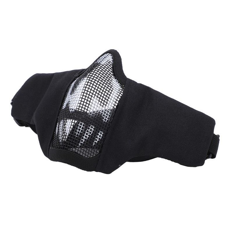 Outdoor Half Face Breathable Steel Mesh Face Cover Military for