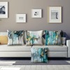 HOSTECCO Turquoise and Grey Cushion Covers 45x45 cm Pack of