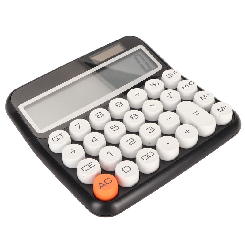 12 Digit Calculator Round Button LCD Display Calculator Detachable Auto