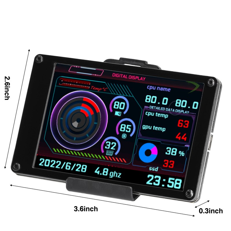 3.5 Inch IPS LCD Monitor Display Computers Monitor CPU GPU