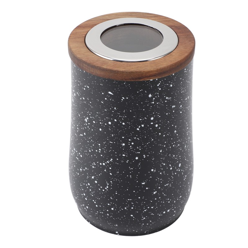 Coffee Bean Canister Airtight Stainless Steel Visible 800ml with Spoon