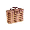 Seagrass Shopping Basket, Braided Bag with Leather Handle, Large with
