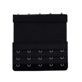 DoHope Elastic Bra Extender Strap 5 Hook 3 Row 3/4" Plus Size Bra Extension Band