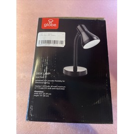 GLOBE ELECTRIC BLACK DESK LAMP