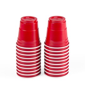 100pc Red Cup Mini Party Shot Glasses Set (2-Ounce) Great for Parties, Picnics, Tailgates, BBQ's, and Super Bowl Parties!