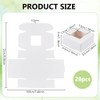 BENECREAT 28 Packs 2.55x2.55x1.2 Inch Square Gift Boxes with Clear