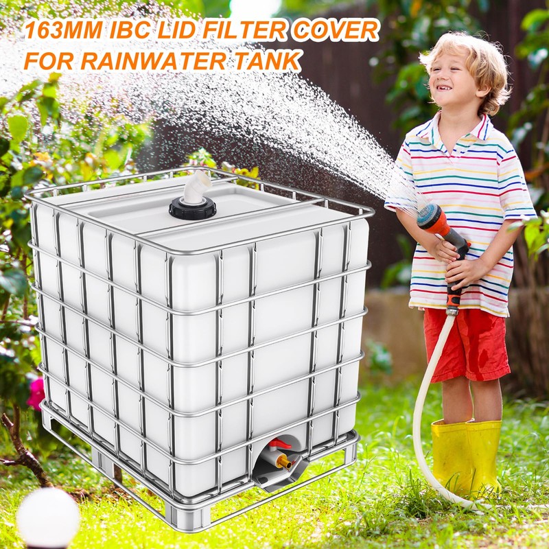 PATIKIL 45° IBC Lid Filter Cover 163mm Plastic Ton Barrel