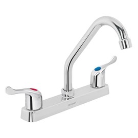 Foset Basic FP-317P, Mezcladora plástica para fregadero 8" cuello corto manerales de palanca