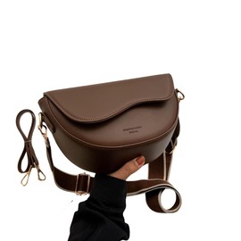 Bolsa De Sillín Crossbody Bandolera Moda Vintage Para Dama (amarillo-marrón)