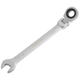 DAKCOS 10mm Flexible Head Spanner Dual Heads Ratchet Combination Wrench Spanner Chrome Vanadium Steel