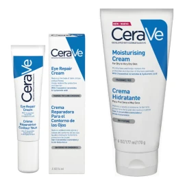 💧✨ Kit Skincare Hidratante Facial y Reparador de Ojos CeraVe (2 piezas): Doble Acción para Hidratar y Revitalizar tu Piel 🌿👁️