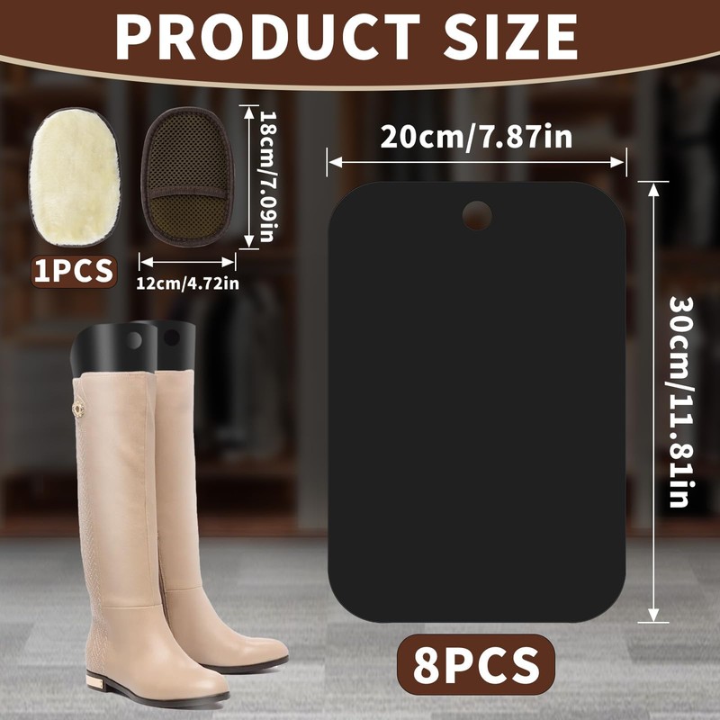 KGGZKG Boot Shaper Plastic Boot Stretchers Reusable Boot Holder, black