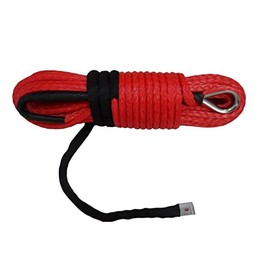 Red Color 3/8"*94ft Synthetic Winch Rope Cable for Off-Road Car ATV UTV SUV Truck Trailers Parts