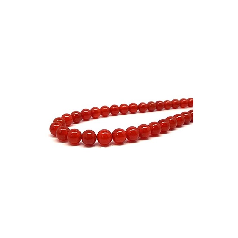 [SION] Natural Stone Necklace, Carnelian Red Agate, Approx. 0.2 inches