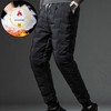Men's High-Frequency Quilted Padded Windproof Pants with Elastic Waistband Padded Pants (M)
