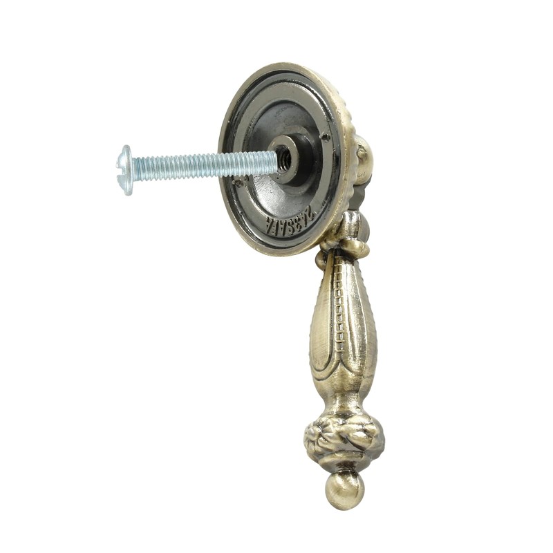 Hordion 4Pcs Bronze Metal Tear Drop Knobs Drawer Pulls Antique