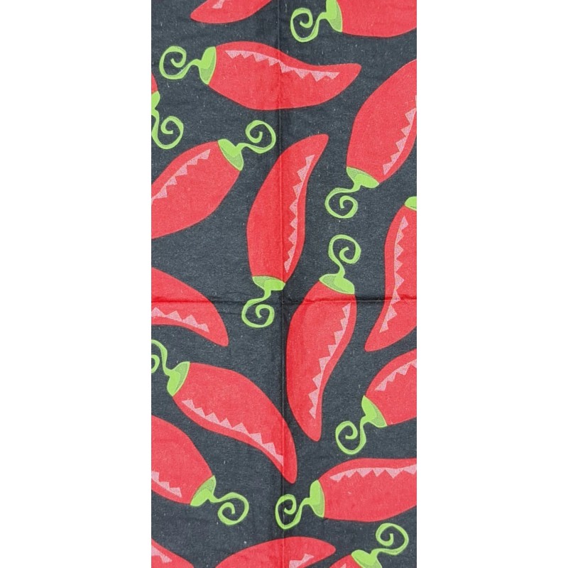 TWO Individual Napkins Chile Paper Cocktail for Decoupage (812)