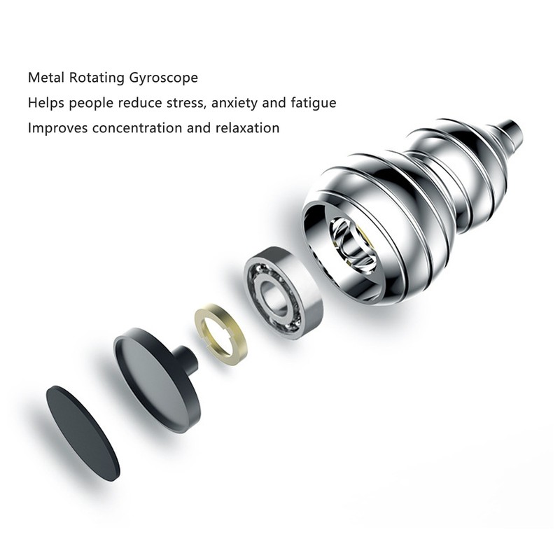 Gourd Shaped Metal Rotating Top Toy Aluminum Alloy Anxiety Reducer