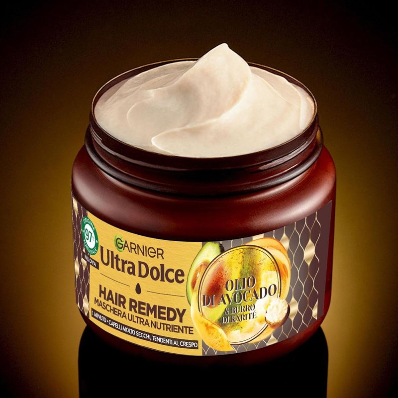Garnier Ultra Dolce Maschera Nutriente, Per Capelli Secchi, Molto Tendenti