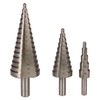 Step drill/cone cutter/drill bits 3pc set/kit 4mm - 32mm