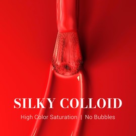 MelodySusie Red Gel Nail Polish, 0.5 fl oz Soak Off UV LED Bright Red Gel Polish Gift for Women Nail Art Manicure Salon DIY Nail Design Decoration at Home-068