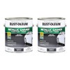 Rust-Oleum 349353-2PK Metallic Garage Floor Paint and Primer, Gallon, Gunmetal,