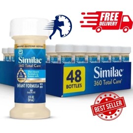Similac 360 Total Care Infant Formula, Ready to Feed, 2oz, 48 Pack Similac