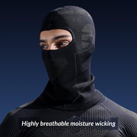 2THESTARS Ski Mask for Men Women, Stay Warm and Comfortable with Moisture-Wicking Technology, Windproof Hem (Charcoal Grey)