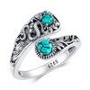 DOLIOX Snake Spoon Rings with Turquoise, Gemstone, Turquoise