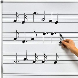 Chamberlain Music, Magnetic Music Symbols for Whiteboards: Notes 2-Crotchets, Minims, Individual Quavers and Semiquavers (WMN40)
