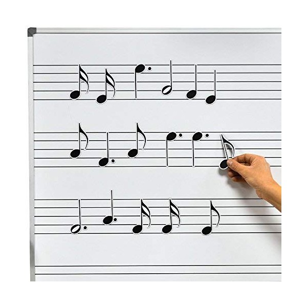 Chamberlain Music, Magnetic Music Symbols for Whiteboards: Notes 2-Crotchets, Minims, Individual Quavers and Semiquavers (WMN40)