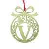Laser cut Christmas tree bauble decoration: Letter V