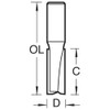 Trend Professional Two Flute Router Cutter Bit, 1/2 Inch Shank,