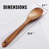 Zulay Kitchen Premium Large Teak Wooden Spoon For Cooking -