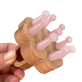 ideayard Scalp Massage Comb Shower Hair Brush Scalp for Hair Growth Massage Relieves Headaches (Pink)