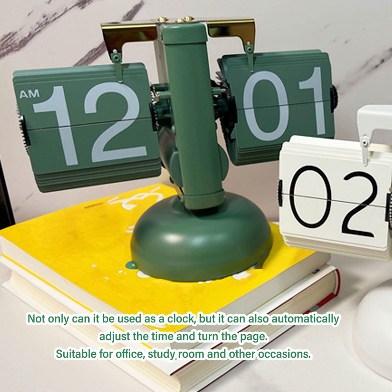Retro Flip Down Clock with Reminder Timer Stable Accuracy Creative