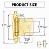 1/2" Brass Gold Overlay Cabinet Hinges, 30 Pack (15 Pairs)