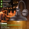 Oil Rubbed Bronze Motion Sensor Outdoor Barn Lights - Dusk