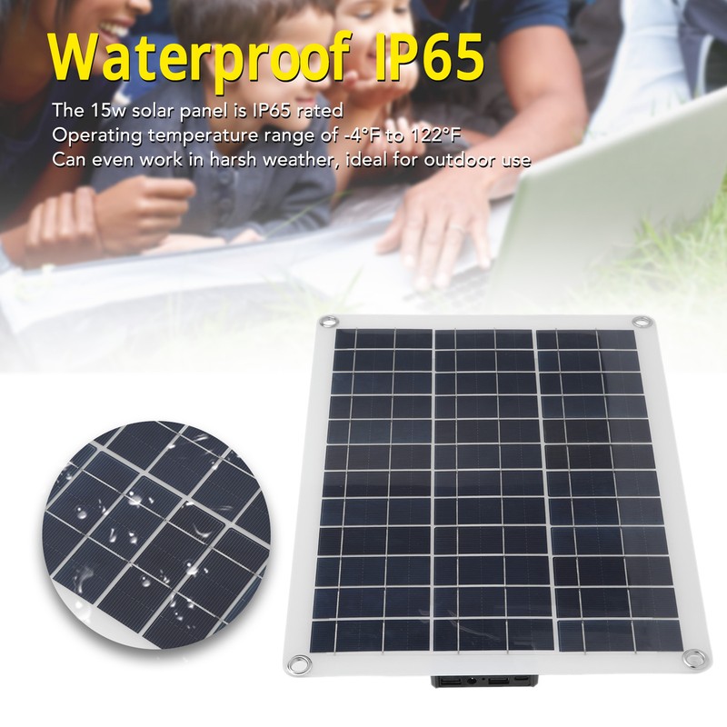 15W 12V Solar Charging Panel Professional Efficient Monocrystalline Silicon Solar