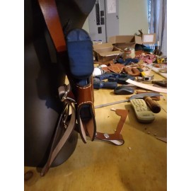 Handmade Vertical shoulder holster for Glock 19/23/32  with two mags